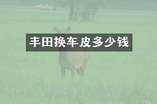 丰田换车皮多少钱