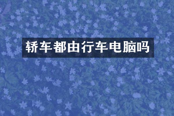 轿车都由行车电脑吗