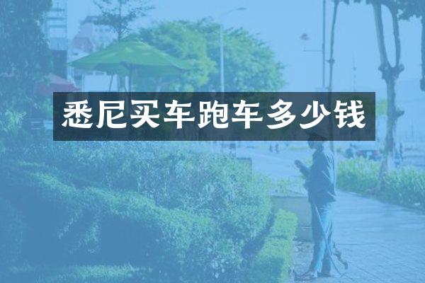 悉尼买车跑车多少钱
