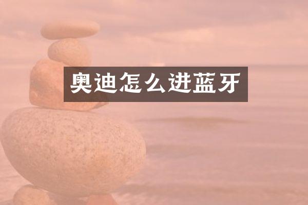 奥迪怎么进蓝牙