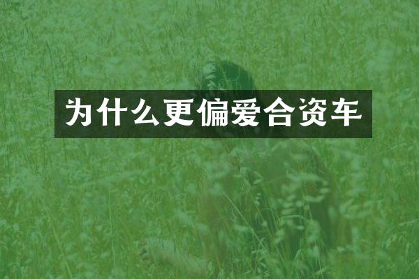 为什么更偏爱合资车