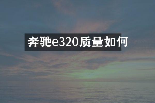 奔驰e320质量如何