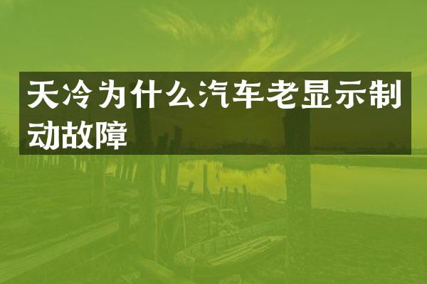 天冷为什么汽车老显示制动故障