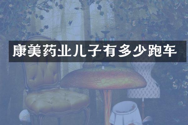 康美药业儿子有多少跑车
