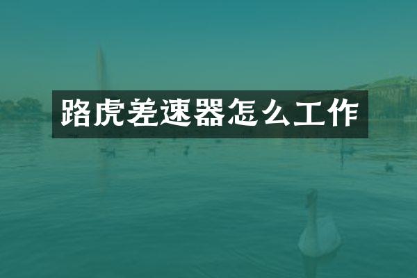 路虎差速器怎么工作