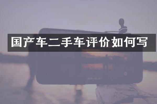国产车二手车评价如何写