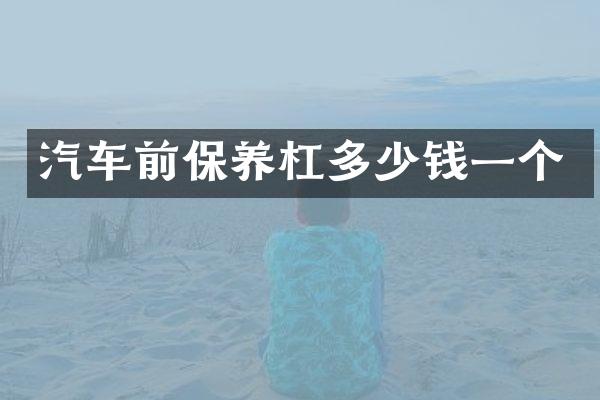 汽车前保养杠多少钱一个