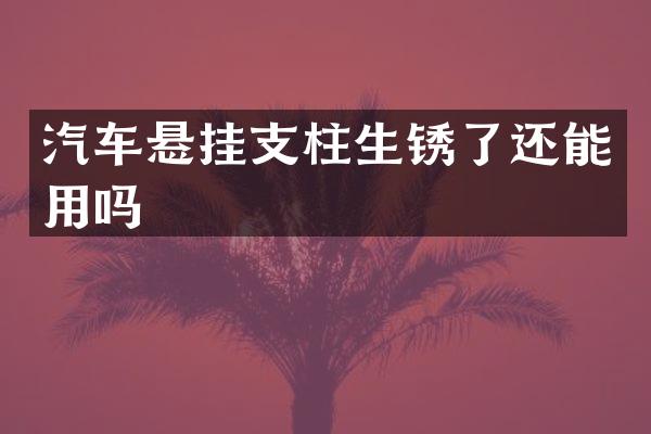 汽车悬挂支柱生锈了还能用吗