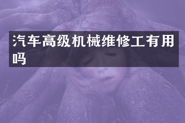 汽车高级机械维修工有用吗