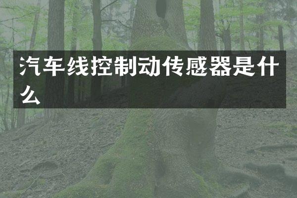 汽车线控制动传感器是什么