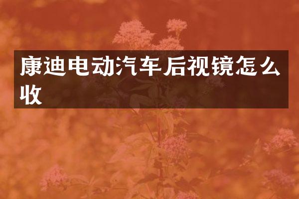 康迪电动汽车后视镜怎么收