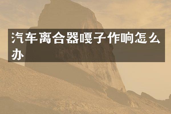 汽车离合器嘎子作响怎么办