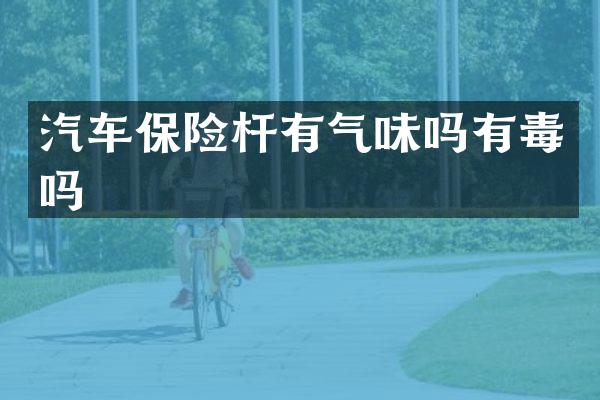 汽车保险杆有气味吗有毒吗