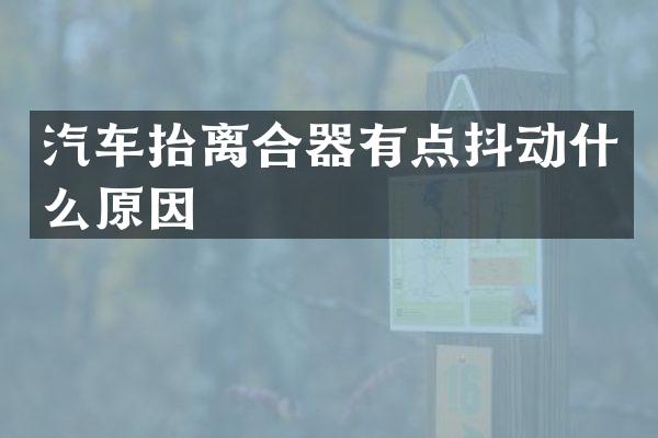 汽车抬离合器有点抖动什么原因