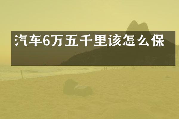 汽车6万五千里该怎么保养