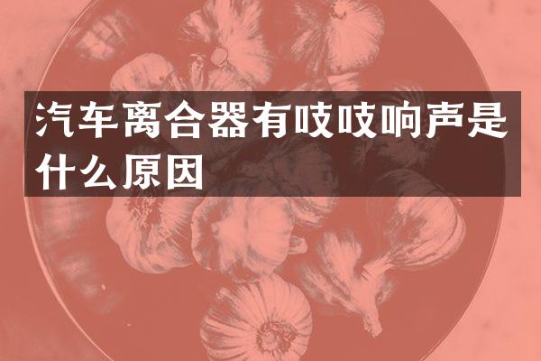 汽车离合器有吱吱响声是什么原因