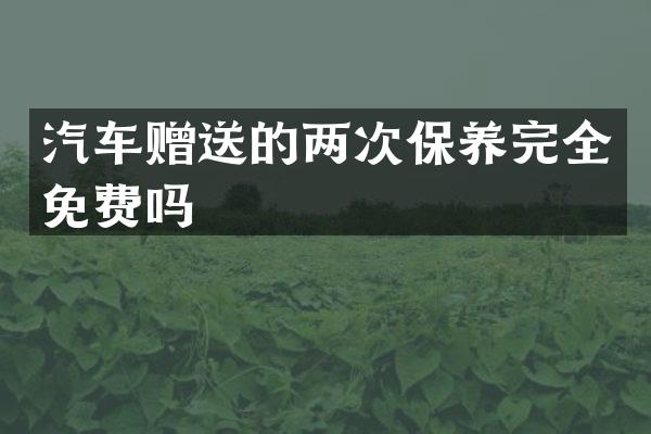 汽车赠送的两次保养完全免费吗