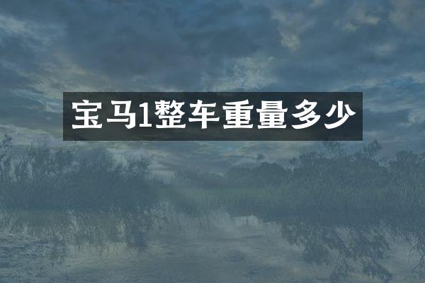 宝马1整车重量多少