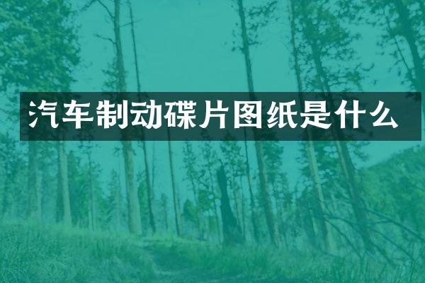 汽车制动碟片图纸是什么