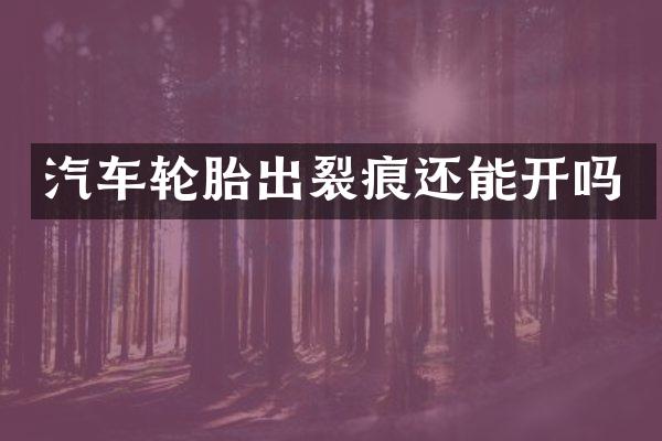 汽车轮胎出裂痕还能开吗
