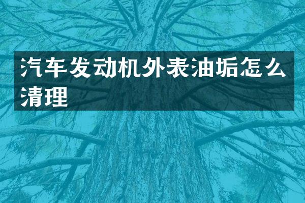 汽车发动机外表油垢怎么清理