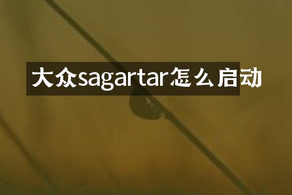 大众sagartar怎么启动