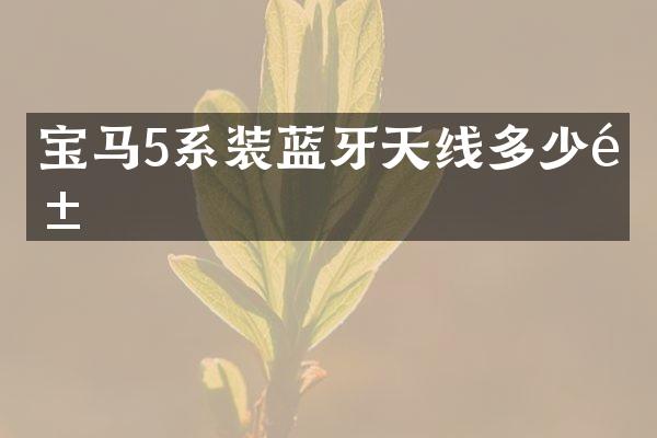 宝马5系装蓝牙天线多少钱