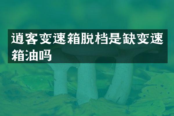逍客变速箱脱档是缺变速箱油吗