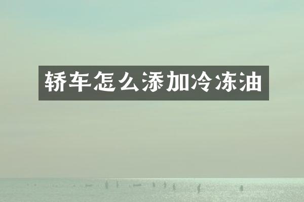 轿车怎么添加冷冻油