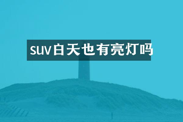 suv白天也有亮灯吗