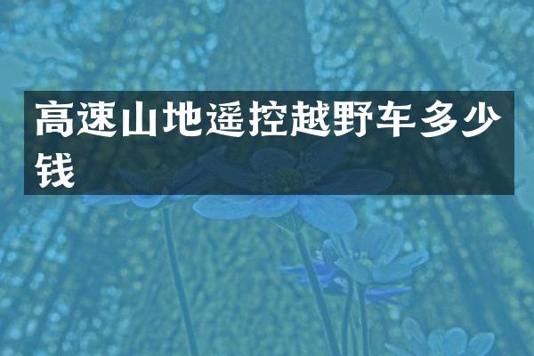 高速山地遥控越野车多少钱