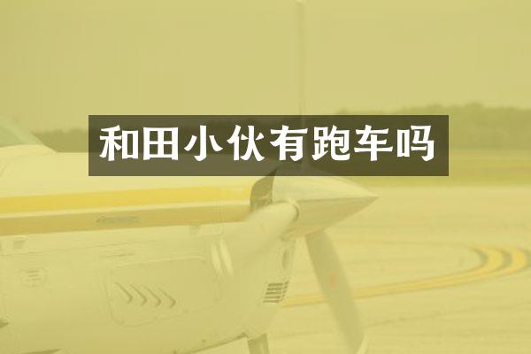 和田小伙有跑车吗
