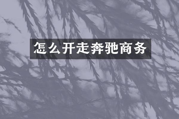 怎么开走奔驰商务
