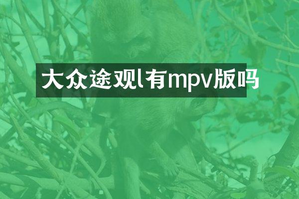 大众途观l有mpv版吗