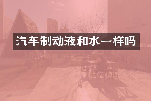 汽车制动液和水一样吗