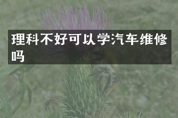 理科不好可以学汽车维修吗