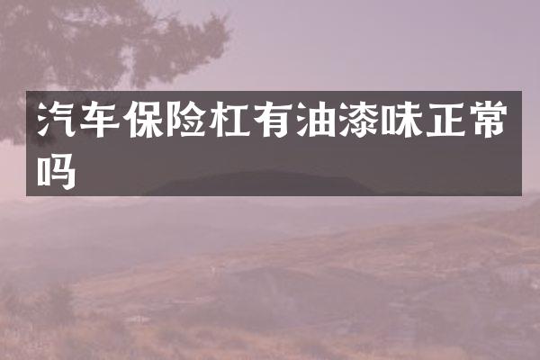 汽车保险杠有油漆味正常吗