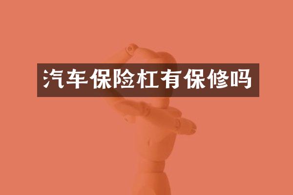 汽车保险杠有保修吗