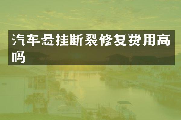 汽车悬挂断裂修复费用高吗