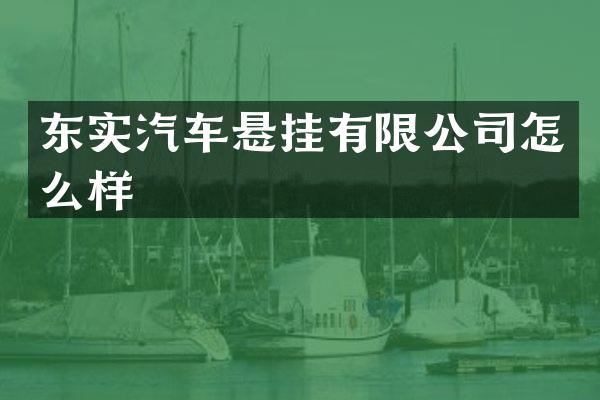 东实汽车悬挂有限公司怎么样