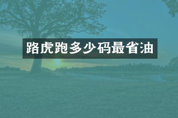 路虎跑多少码最省油