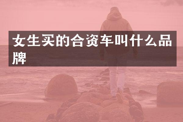 女生买的合资车叫什么品牌