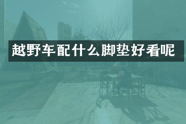 越野车脚垫好看呢