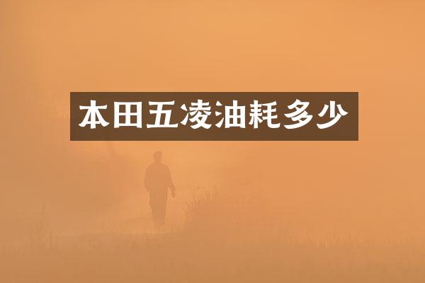 本田五凌油耗多少