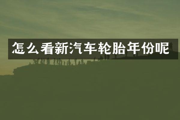 怎么看新汽车轮胎年份呢