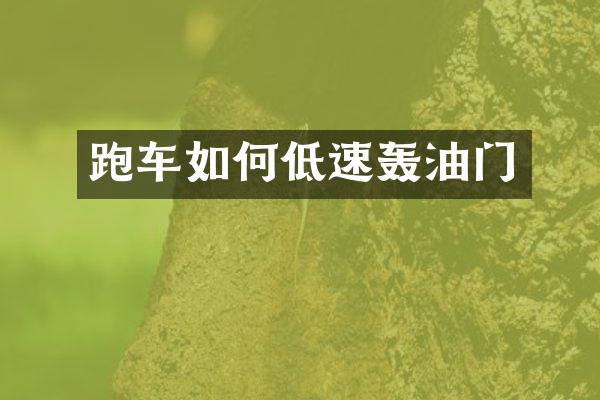 跑车如何低速轰油门