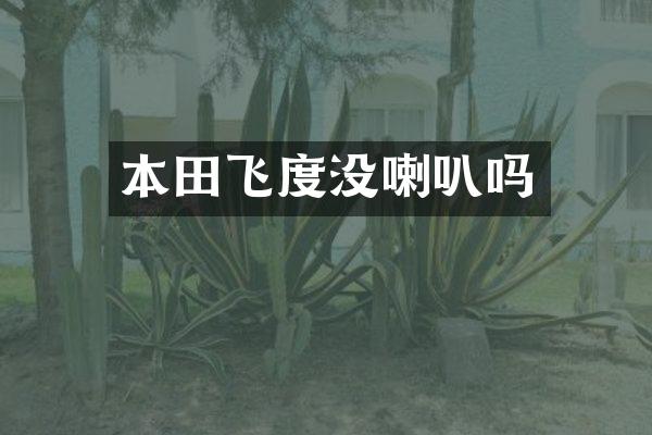 本田飞度没喇叭吗