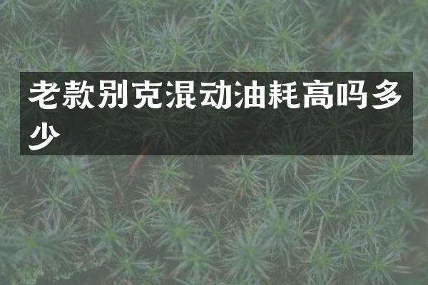 老款别克混动油耗高吗多少