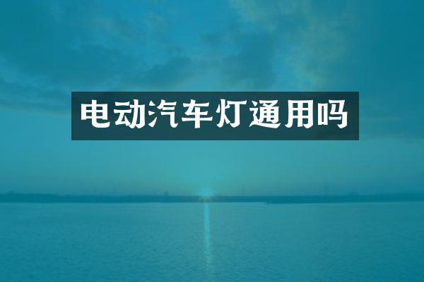 电动汽车灯通用吗