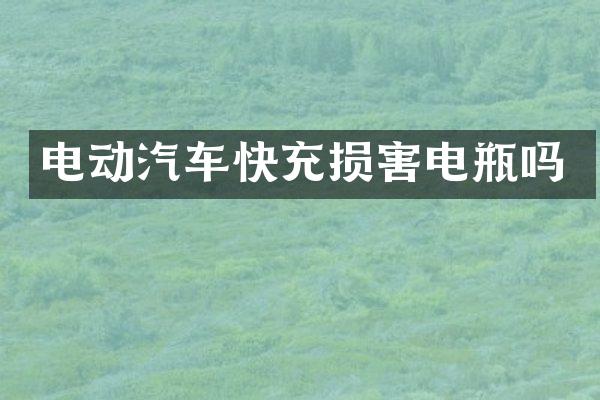 电动汽车快充损害电瓶吗